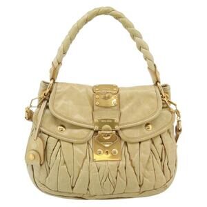 Miu Miu Matelasse Handbag Yellow